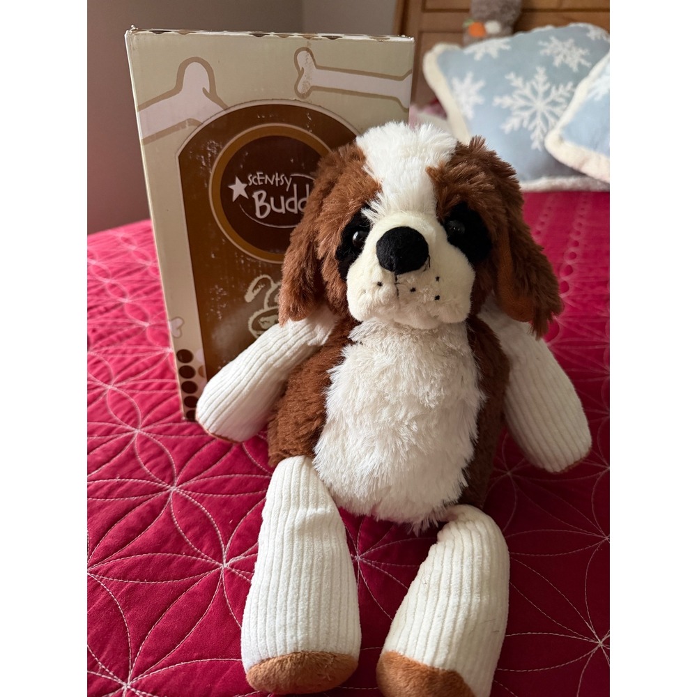 Scentsy Buddy Patch The Dog Plush Stuffed Animal‎ w/ Box - No Scent Pack